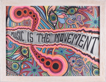 Folk Art Painting Framed