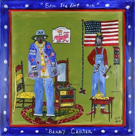 Wade Ledbetter Folk Art Painting of Benny Carter