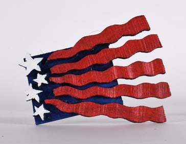 Ab The Flagman Folk Art Miniature Flag