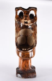 Tom Fiddler Folk Carved Wooden Statue