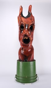 Tom Fiddler Folk Carved Wooden Statue