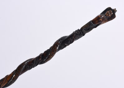 Folk Art Carved Cane ca. 1900