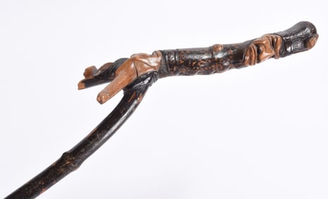 Folk Art Carved Cane