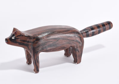 Jim Lewis Folk Carved Racoon