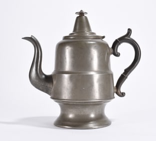 Pewter Lidded Tea Pot