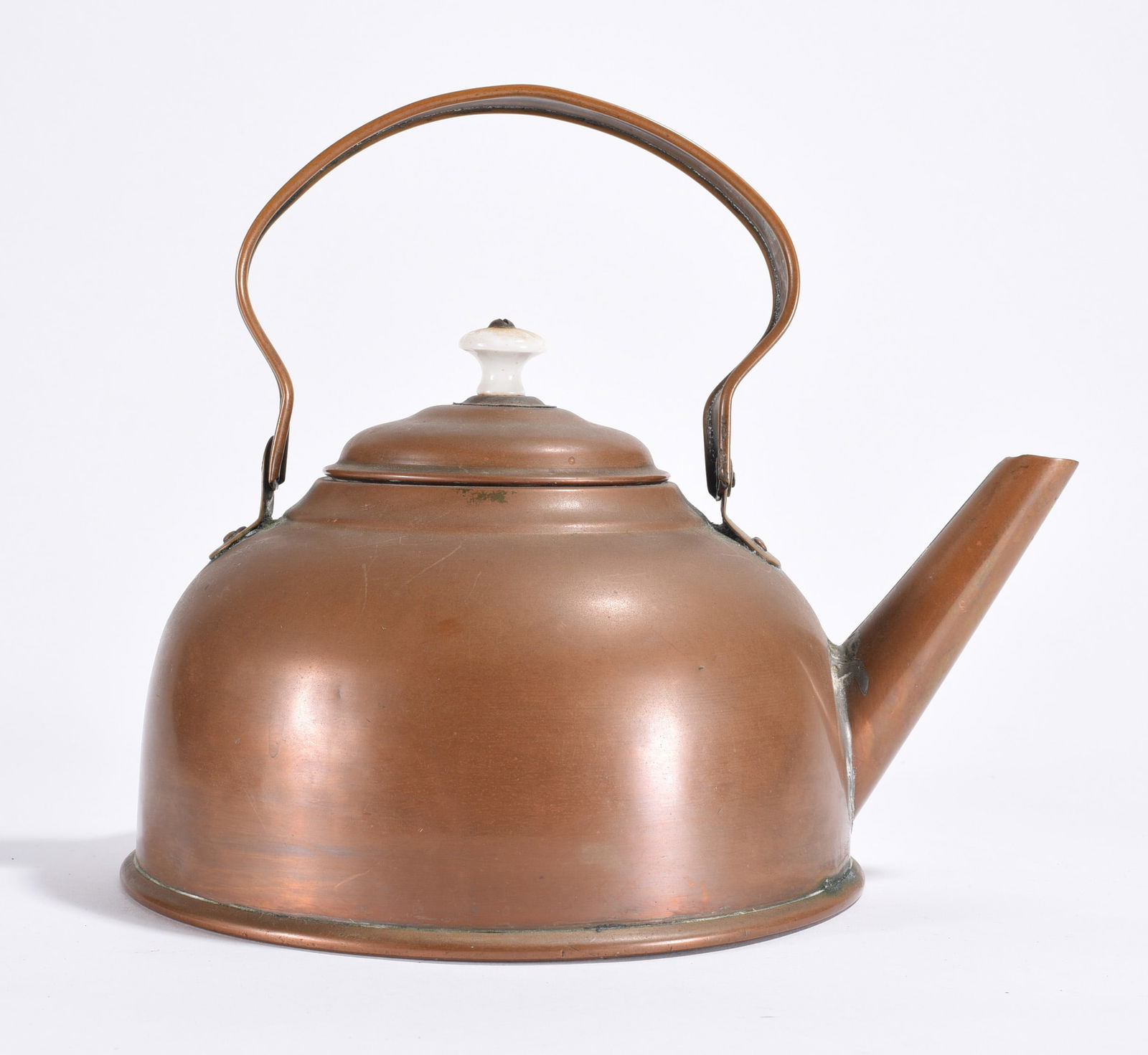 Copper Tea Pot: this item came from a collection of antiques and is period to the time.