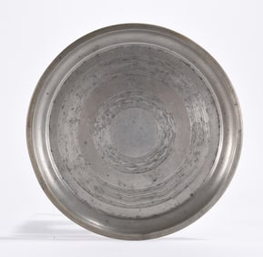 Pewter Decorated Plate