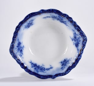 Antique Flow Blue Vegetable Bowl