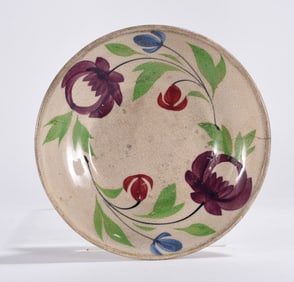 Antique Spatterware Saucer