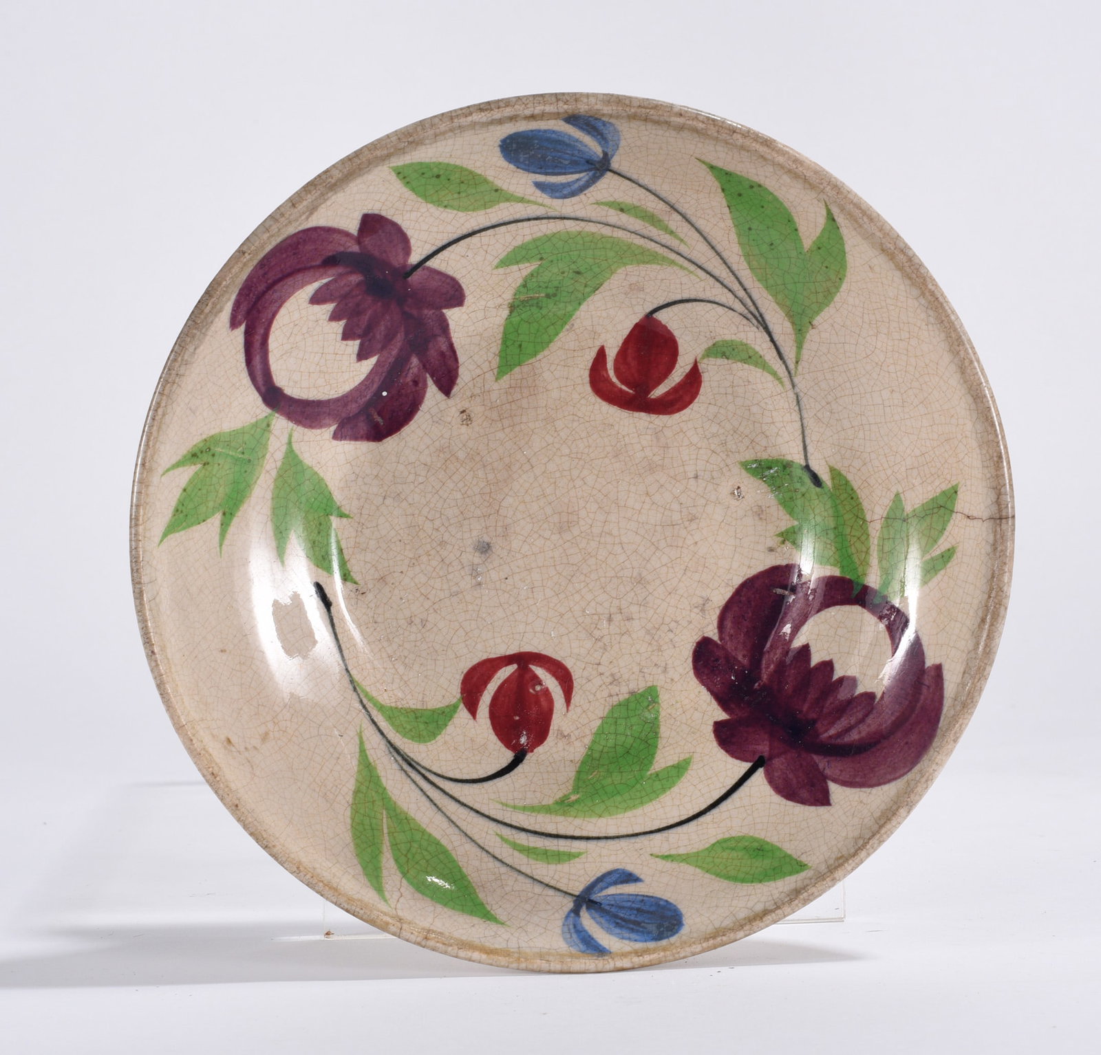 Antique Spatterware Saucer: this item came from a collection of antiques and is period to the time.