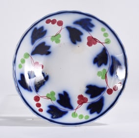 Antique Flow Blue Saucer