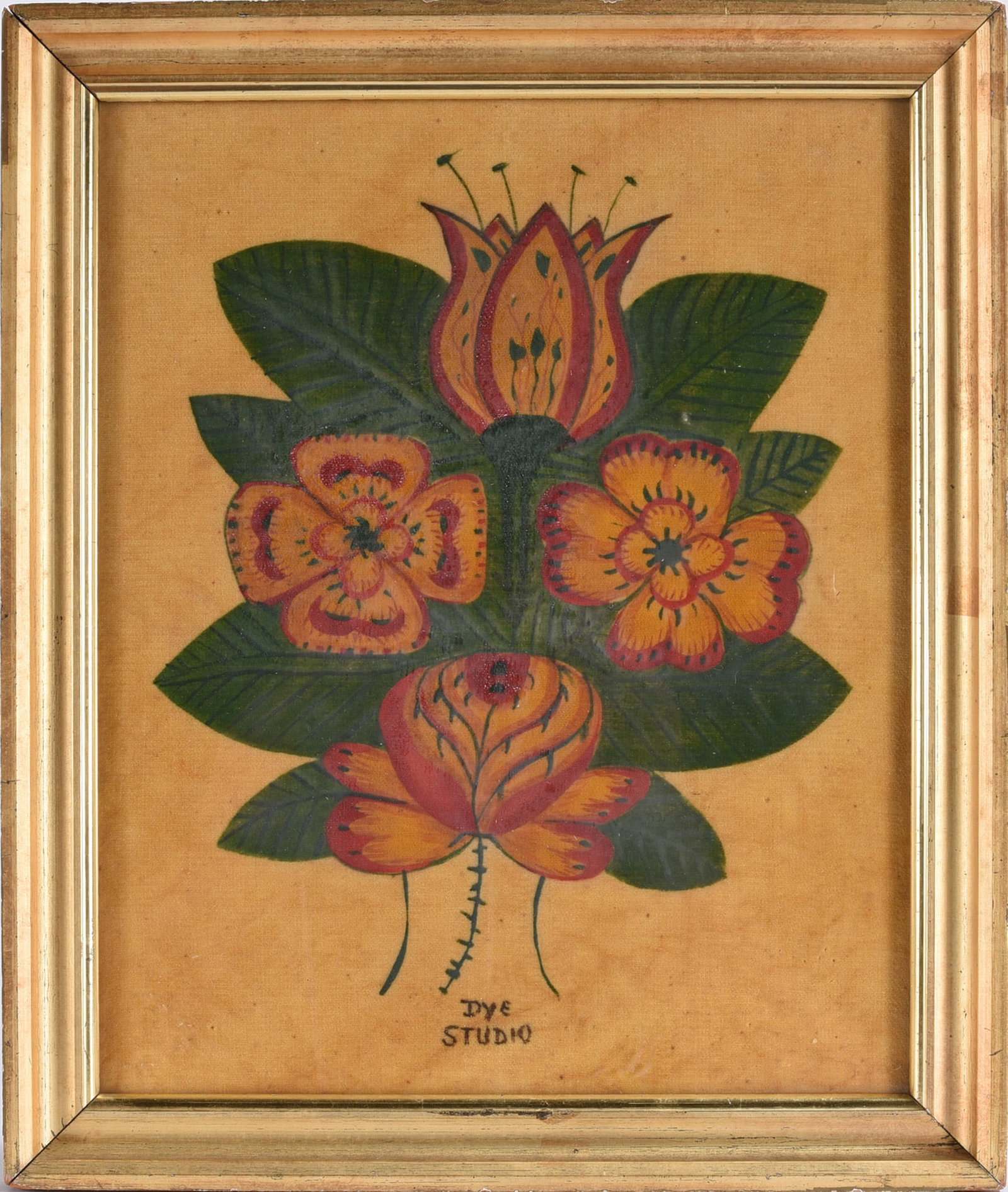 Dye Studio Painting: this item came from a collection of antiques and is period to the time.