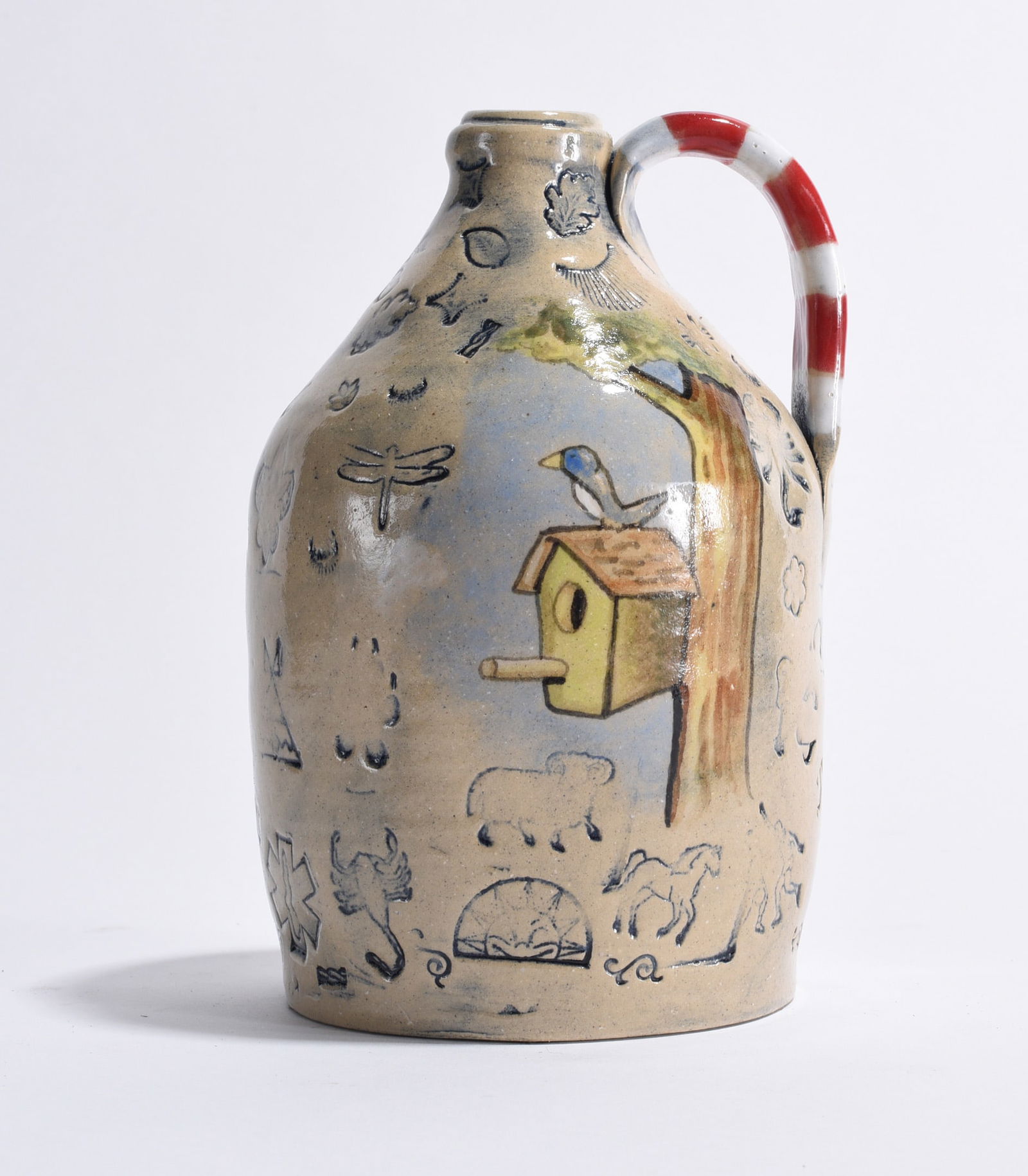 Stacy Lambert Folk pottery Jug (1 of 4)