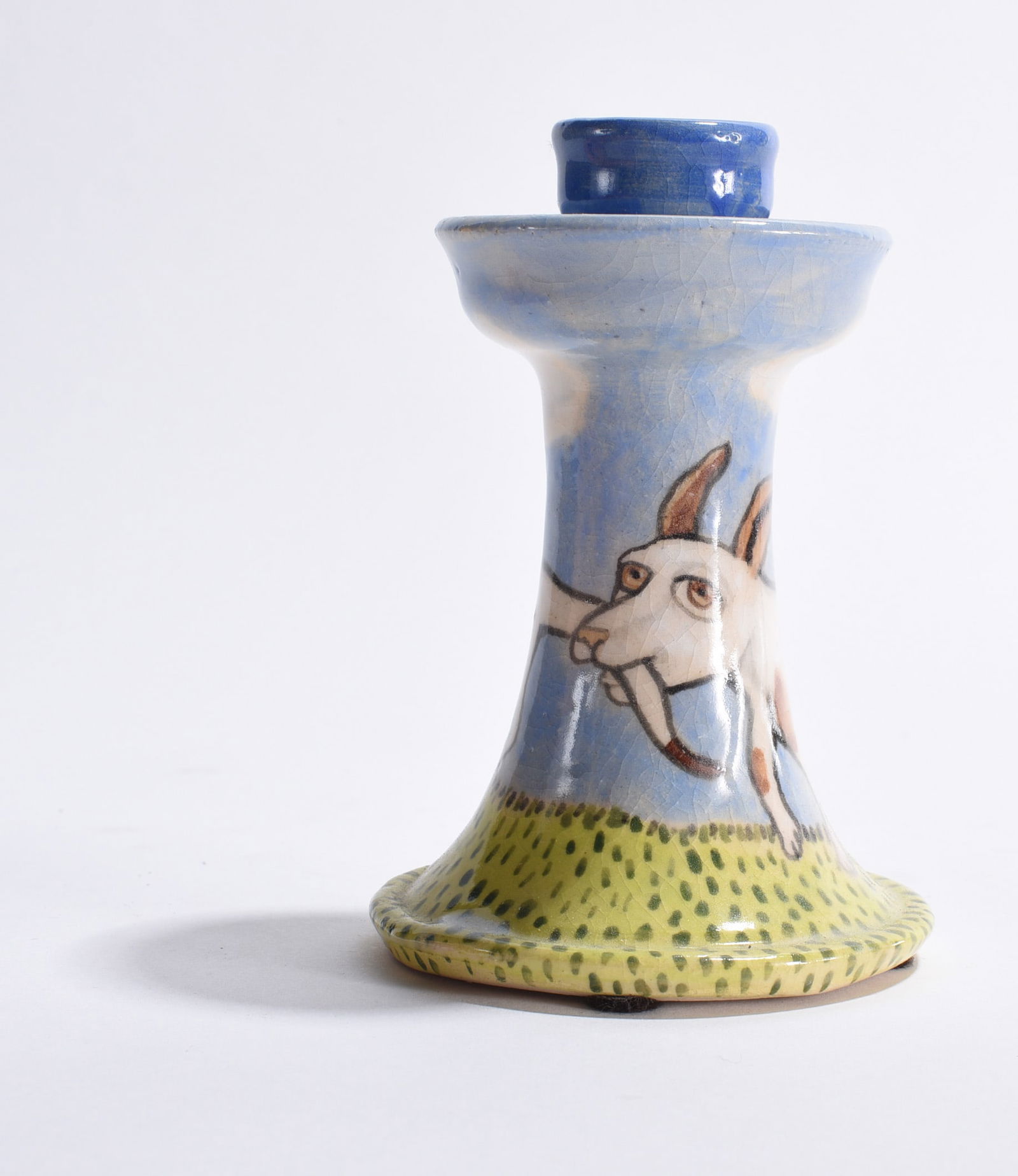 Stacy Lambert Folk Pottery Candle Stick (1 of 3)