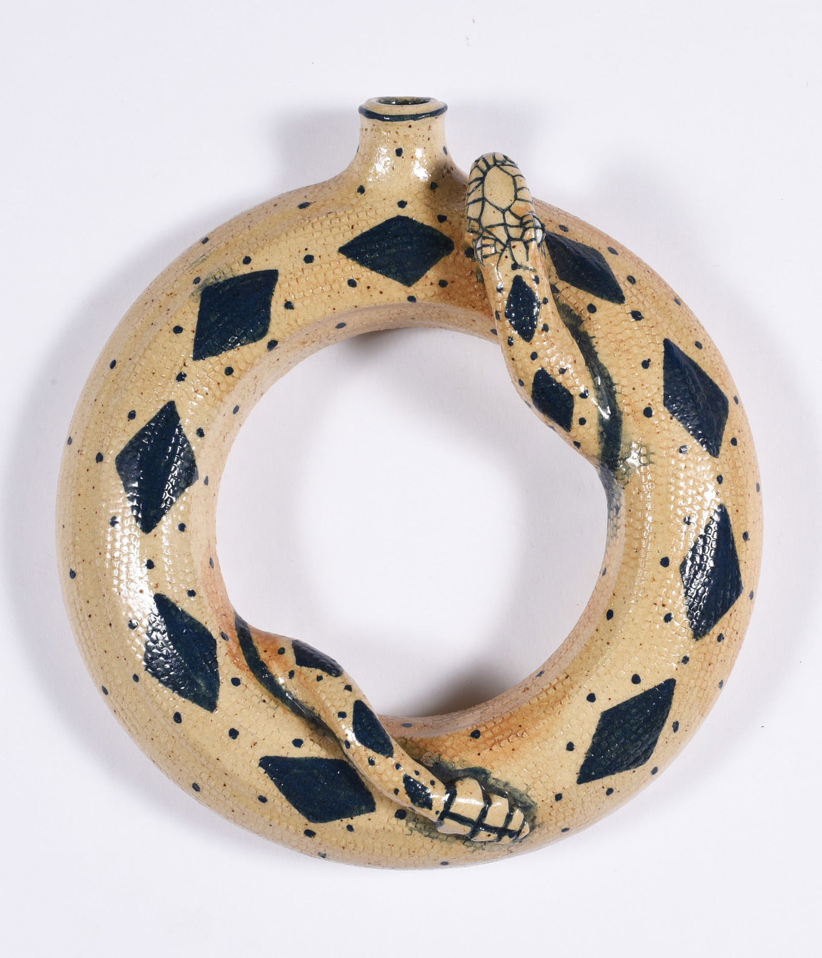 Stacy Lambert Folk Pottery Ring Jug (1 of 2)