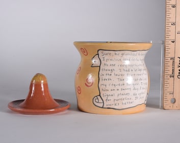Stacy Lambert Folk Pottery Lidded Jar