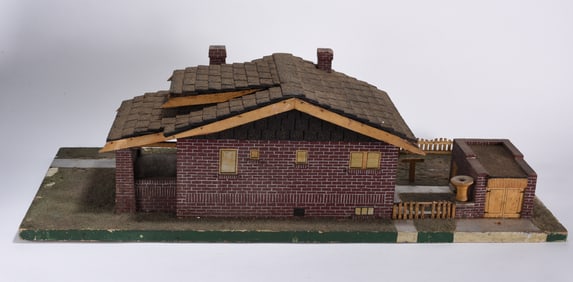 Folk Art Model of a Brick House