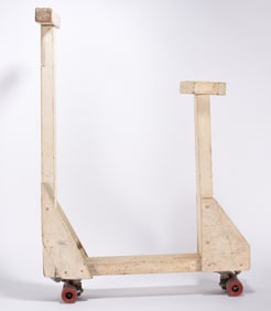 Folk Art Painted Wooden Scooter