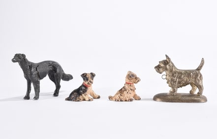 Antique Cast Iron Dog Group