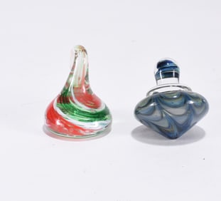 Antique Glass Spinning Tops