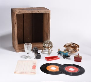 Group of Antique Items (45 records and others)