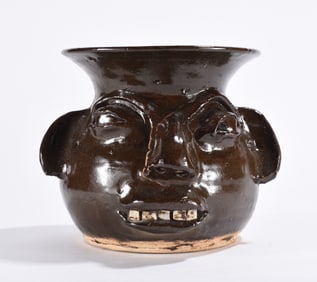 Burlon Craig Pottery Face Jug Spittoon