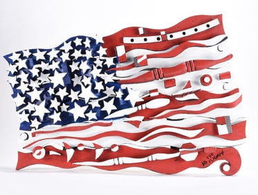 Ab The Flagman Folk Art Flag