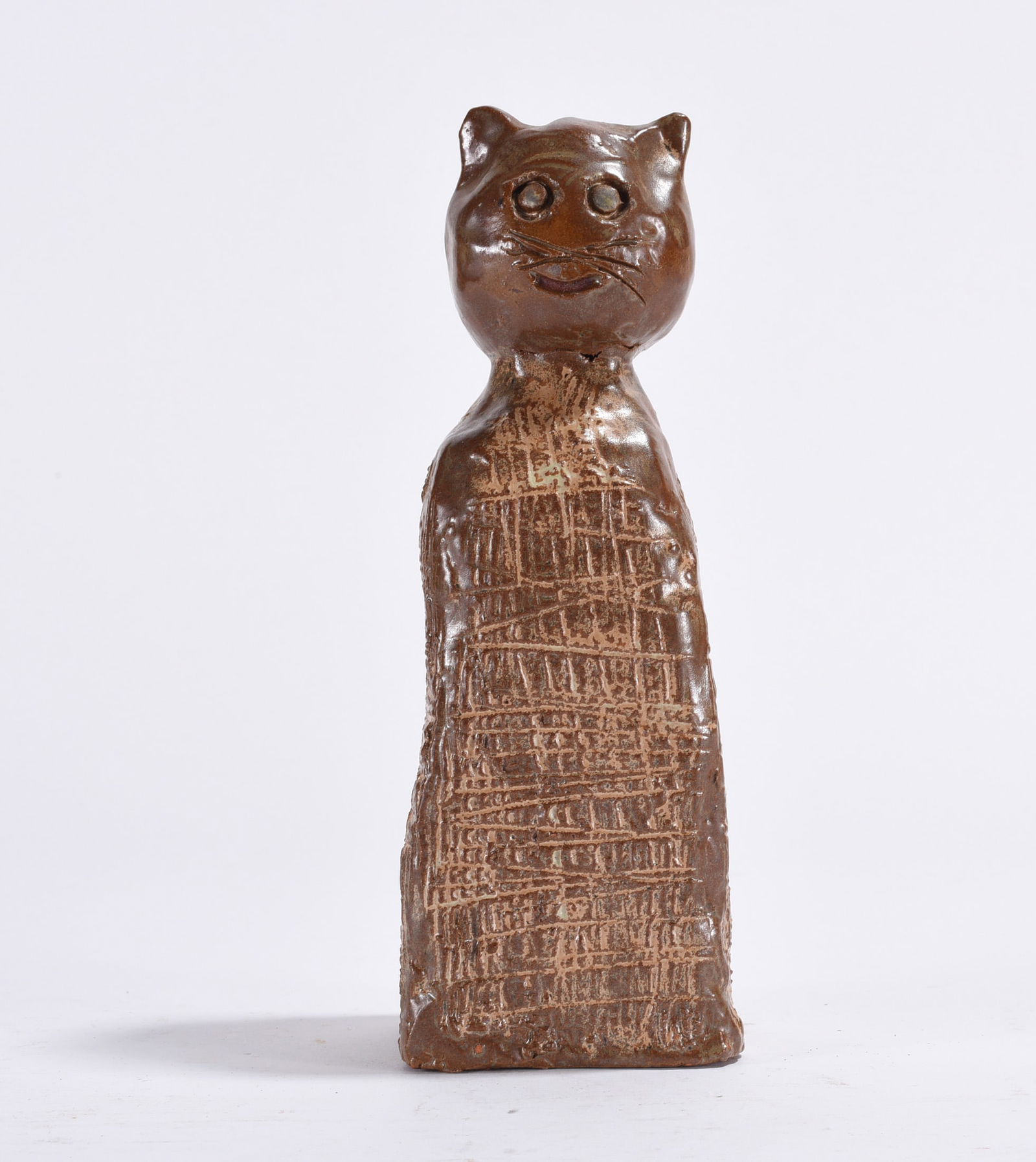 Folk Art Pottery Cat (1 of 3)