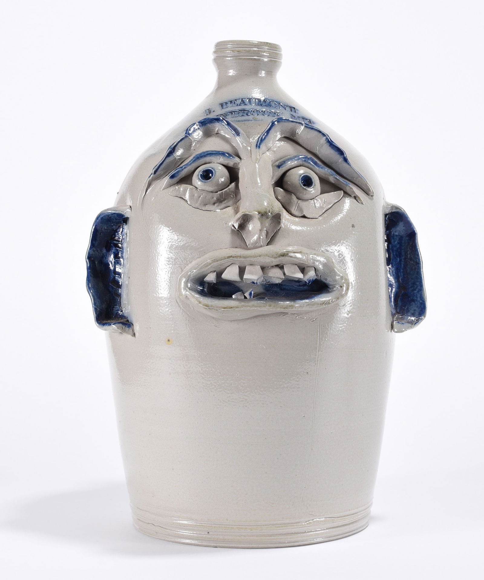 J Beaumont Stoneware Face Jug (1 of 4)