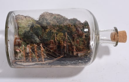 Folk Art Bottle Sculpture