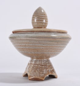 Laura Saville Studio Pottery Lidded Compote