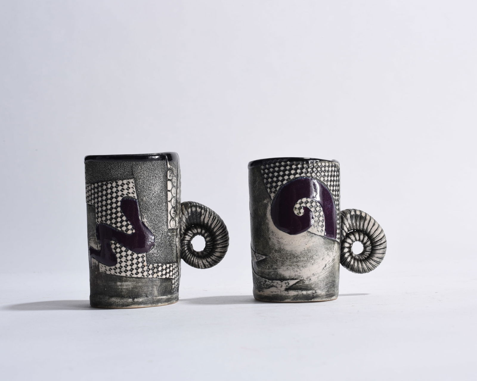 Studio Pottery Mugs signed ASH (1 of 3)