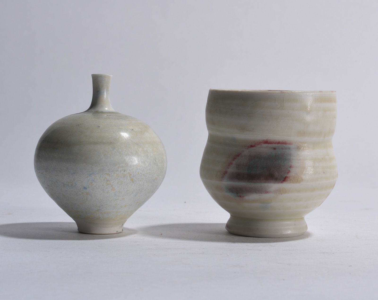 Ceramic Vessels: 3" pottery vessels with chinese influence.