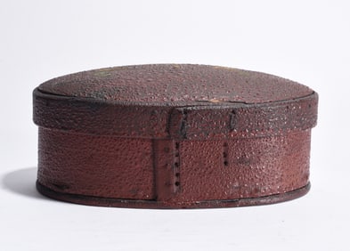 Bentwood Lidded Box with Great Patina and Paint