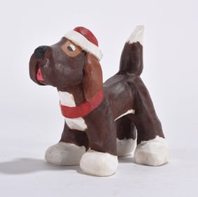 Bob Wise Folk Carved Dog