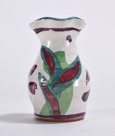Stanley Mace Andersen Pottery Vase with Slip Decoration