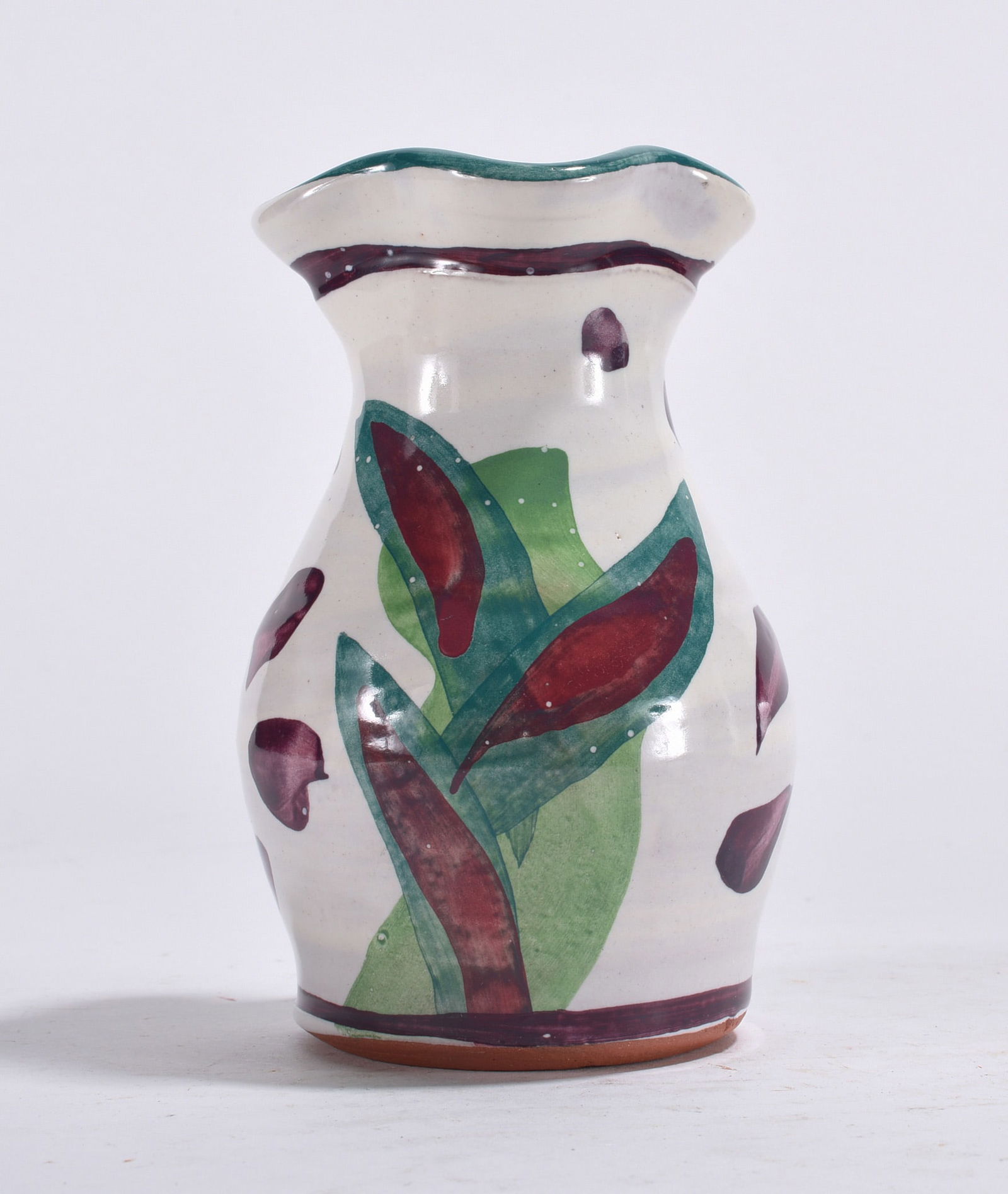 Stanley Mace Andersen Pottery Vase with Slip Decoration (1 of 3)