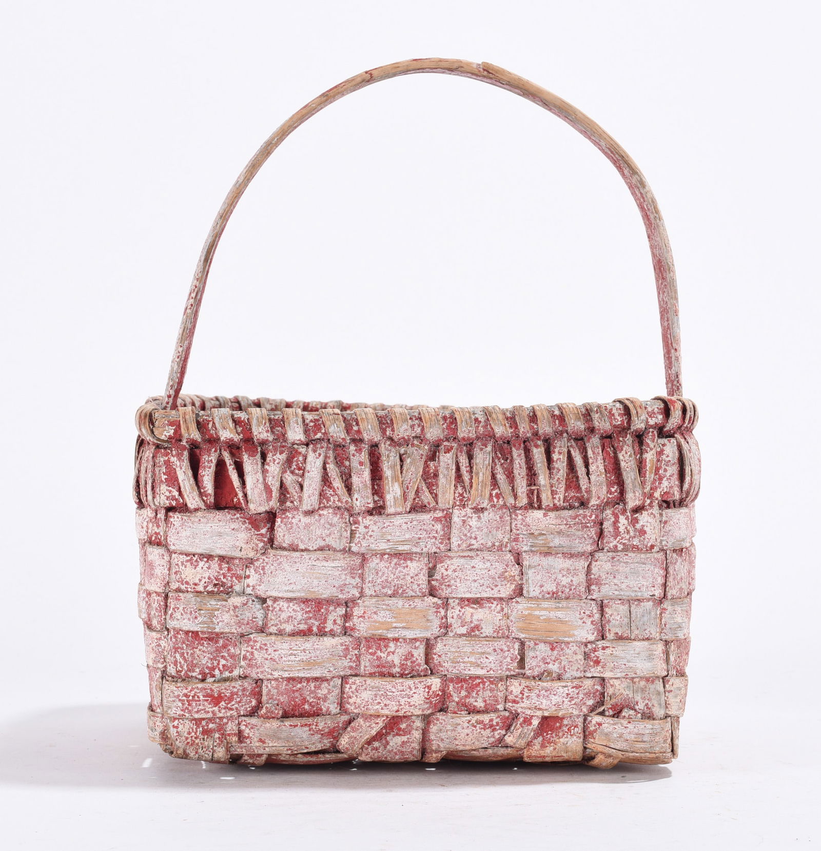 Red Painted Basket (1 of 3)