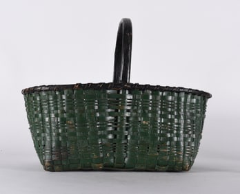 Painted Oak Split Basket