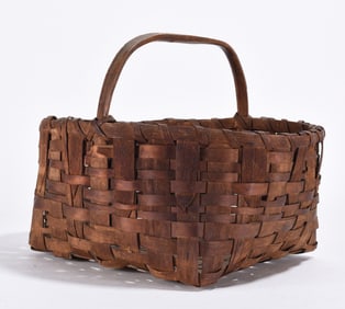 Antique Oak Split Basket