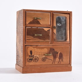 Miniature Inlaid Dresser