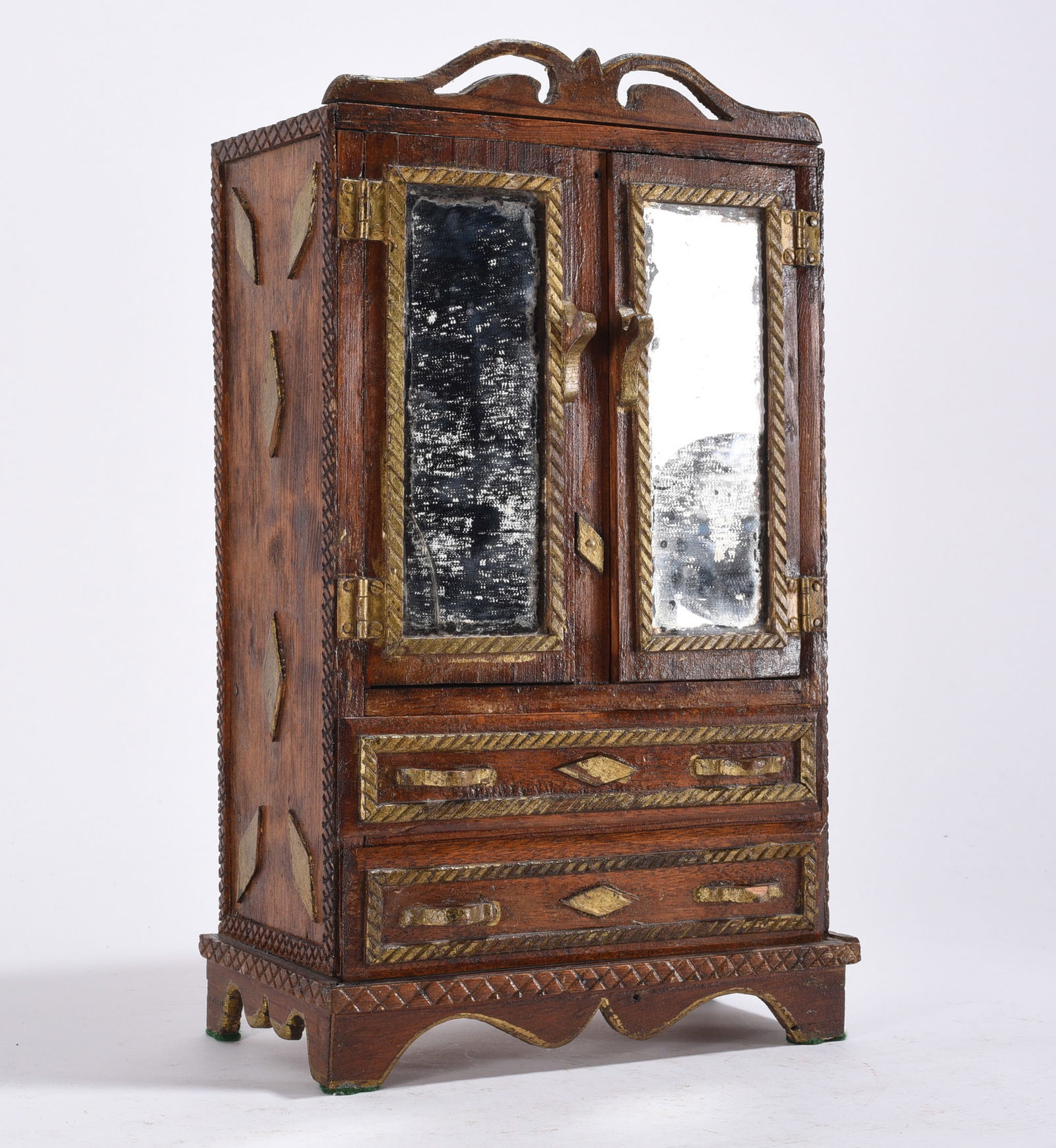 Miniature Antique Trampart Cupboard (1 of 4)