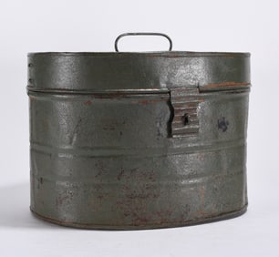 Vintage Lidded Pale Green Paint