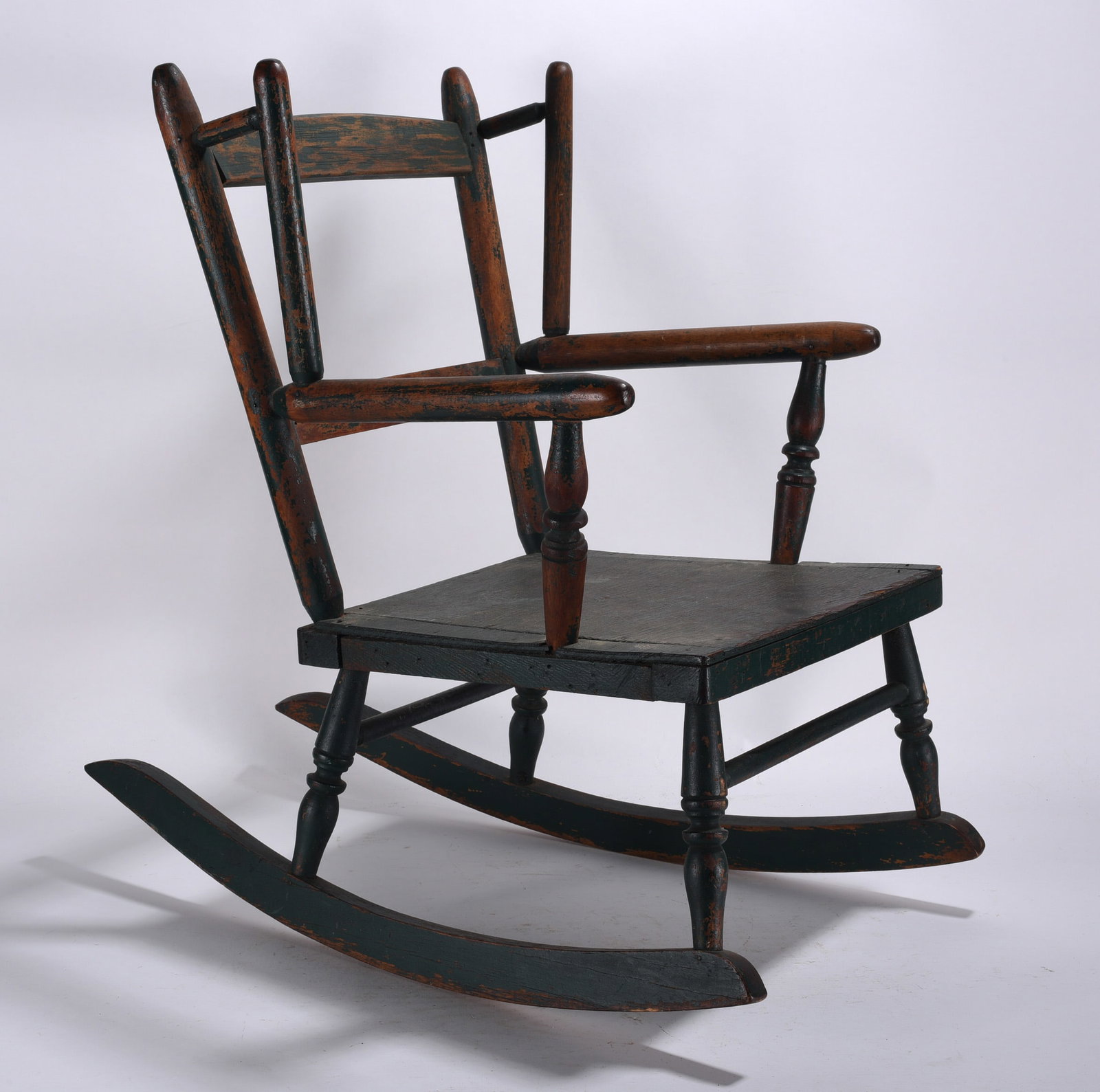 Virginia Childs Rocker with Paint: a fantastic childs rocker ca. 1850. with paint. 23"