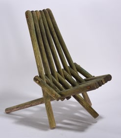 Folk Art Chair Made from Shovel Handles
