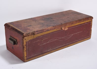 Antique Red Painted Box