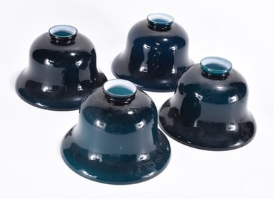 Emerald Green Glass Lamp Globes ca. 1900