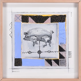 Folky Painting of a Weathervane