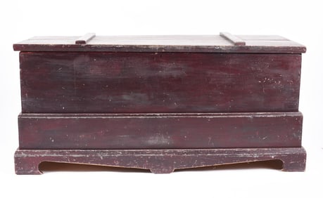 Red Painted Blanket Chest