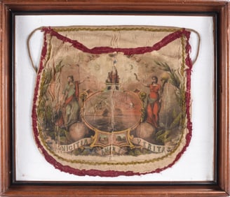 Antique Odd Fellows Ceremonial Apron
